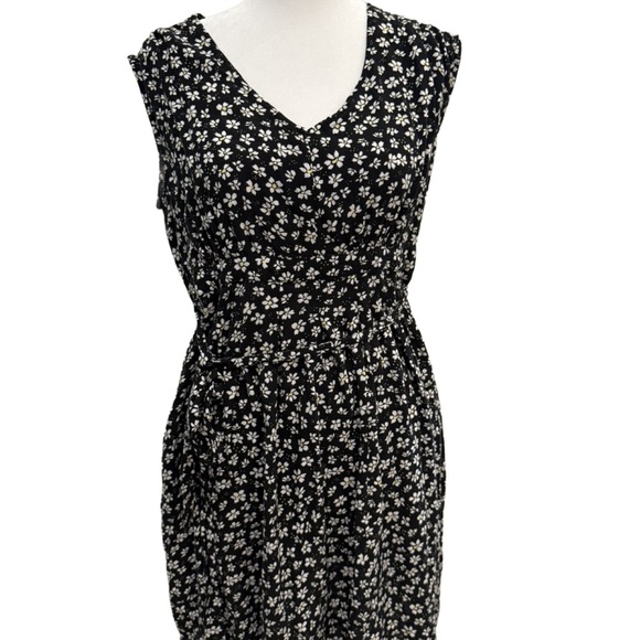 Two Hearts by Destination Maternity Floral Black and White Maternity Dress - Picture 1 of 5